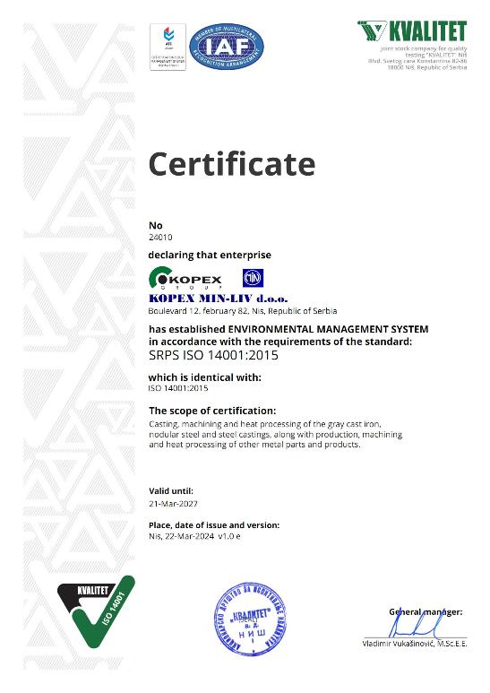 SRPS ISO 14001:2015